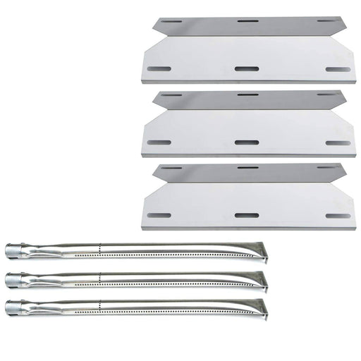 Direct store Parts Kit DG105 Replacement Charmglow 3 Burner Gas Grill Burners & Heat Plates (Stainless Steel Burner + Stainless Steel Heat Plate) - Grill Parts America