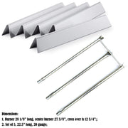 Direct store Parts Kit DG230 Replacement Weber Genesis Silver/Gold B&C, Spirit 700 Grill Burner & Heat Plate (SS Burner + SS Heat Plates) - Grill Parts America