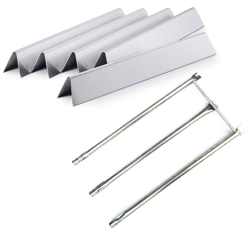 Direct store Parts Kit DG230 Replacement Weber Genesis Silver/Gold B&C, Spirit 700 Grill Burner & Heat Plate (SS Burner + SS Heat Plates) - Grill Parts America