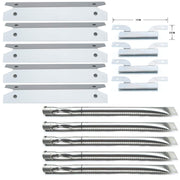 Direct store Parts Kit Replacement Gas Grill Brinkmann (Stainless Steel Burner + Stainless Steel Carry-Over Tubes + Stainless Steel Heat Plate) - Grill Parts America