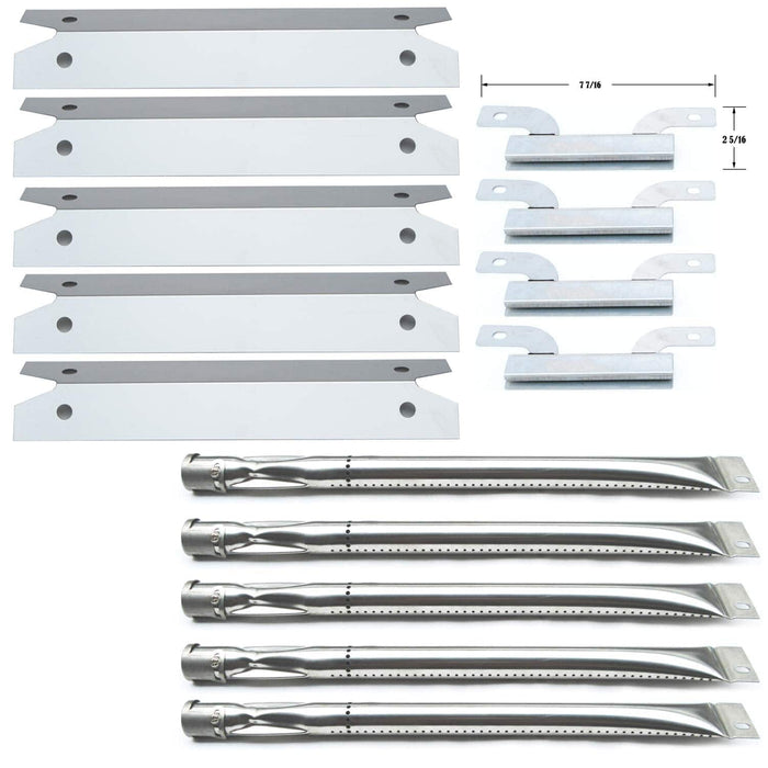 Direct store Parts Kit Replacement Gas Grill Brinkmann (Stainless Steel Burner + Stainless Steel Carry-Over Tubes + Stainless Steel Heat Plate) - Grill Parts America