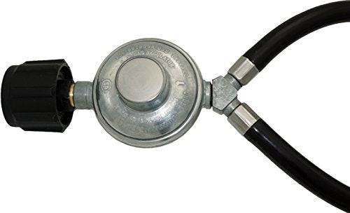 DOZYANT 2 Feet Y Splitter Two Hose Low Pressure Propane Regulator Connection Kit for Most LP LPG Gas Grill, Heater and Fire Pit Table, Fit Type 1 (QCC-1), 3/8" Flare Swivel Fitting - Grill Parts America