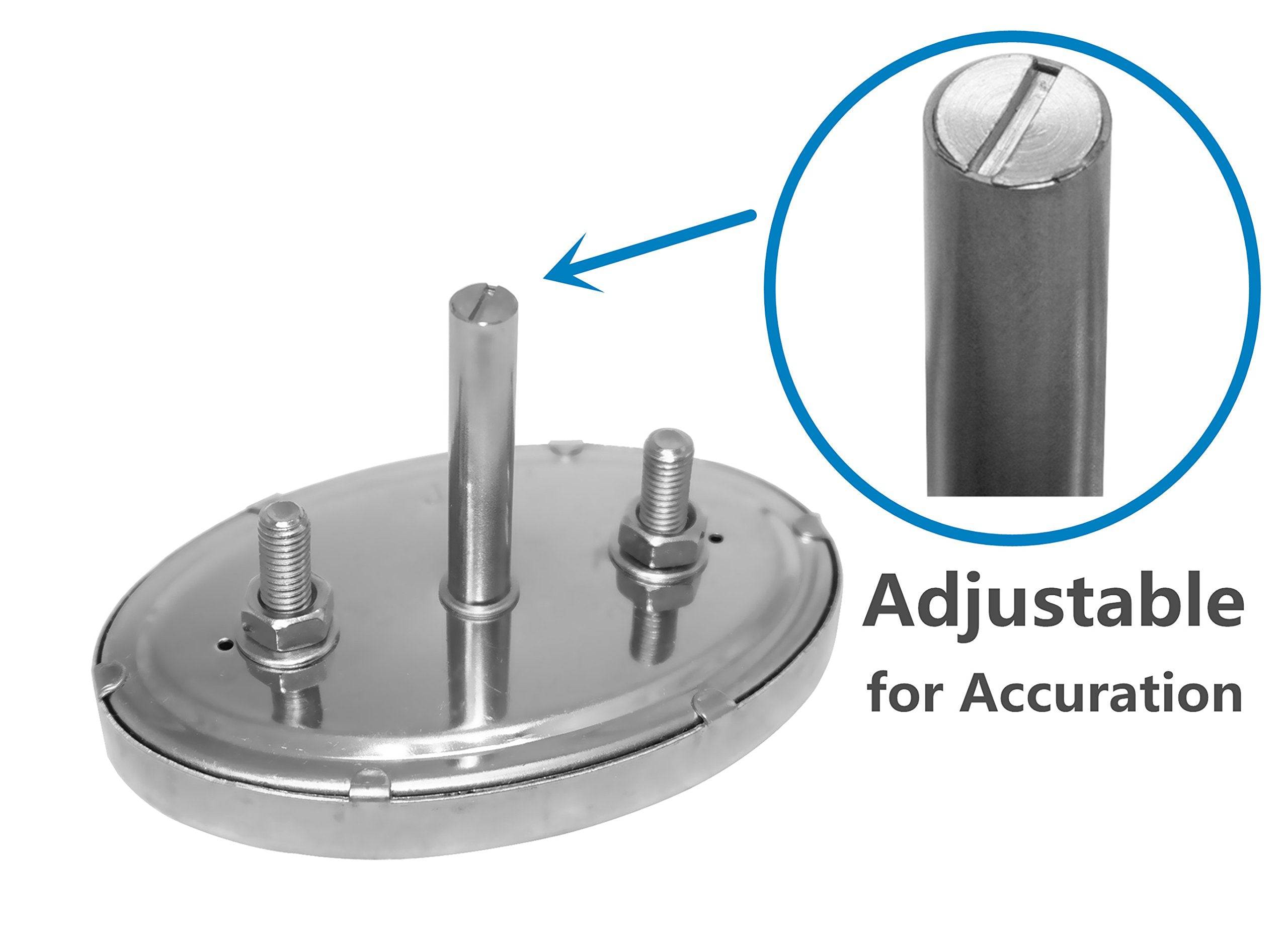 DOZYANT Stainless Steel Lid Thermometer Gas Grill Temperature Gauge