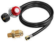 5 ft 0-20 PSI Adjustable High Pressure Propane Regulator with Hose - Grill Parts America
