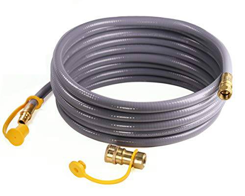 DOZYANT 12 Feet 3/8 inch ID Natural Gas Grill Hose with Quick Connect Propane Gas Hose Assembly - Grill Parts America