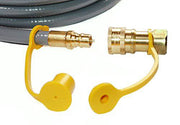 DOZYANT 12 Feet 3/8 inch ID Natural Gas Grill Hose with Quick Connect Propane Gas Hose Assembly - Grill Parts America