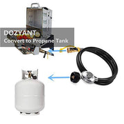 DOZYANT 12 Feet Quick Connect Propane Hose with Regulator Replacement for Olympian 5100, 5500 RV Grill Parts and Other Low Pressure LP Gas Grill, Heater, 1/4" Female Quick Connect Adapter x Acme Nut - Grill Parts America