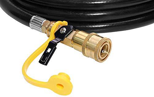 DOZYANT 12 Feet Quick Connect Propane Hose with Regulator Replacement for Olympian 5100, 5500 RV Grill Parts and Other Low Pressure LP Gas Grill, Heater, 1/4" Female Quick Connect Adapter x Acme Nut - Grill Parts America