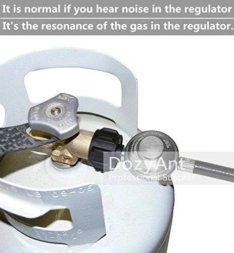 DOZYANT 2 Foot Propane Regulator and Hose QCC1 Hose and Regulator for Most LP Gas Grills 3/8" Female Flare Nut - Grill Parts America