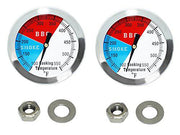 DOZYANT 2 Inch Barbecue Charcoal Grill Smoker Temperature Gauge Pit BBQ Thermometer Fahrenheit and Heat Indicator, 2-Pack - Grill Parts America