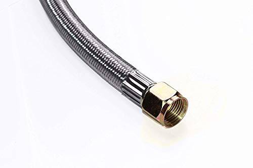 DOZYANT 5 Feet Universal QCC1 Low Pressure Propane Regulator Replacement with Stainless Steel Braided Hose - Grill Parts America