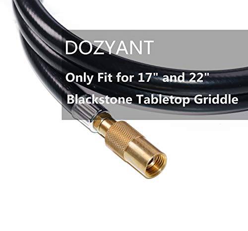 DOZYANT 6 Feet Propane Regulator and Hose for Blackstone 17inch and 22inch Table Top Griddle, Replacement Parts Connect to Large Propane Tank - Grill Parts America