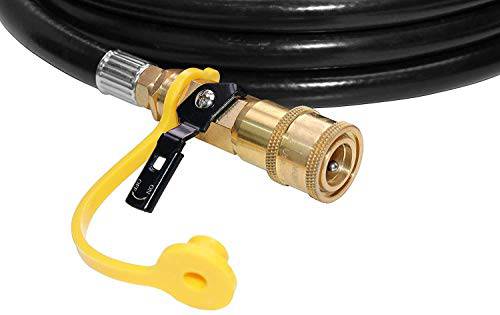 DOZYANT 6 Feet Quick Connect Propane Hose with Regulator Replacement for Olympian 5100, 5500 RV Grill Parts and Other Low Pressure LP Gas Grill, Heater, 1/4" Female Quick Connect Adapter x Acme Nut - Grill Parts America