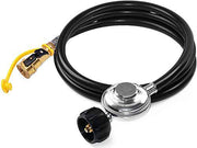 DOZYANT 6 Feet Quick Connect Propane Hose with Regulator Replacement for Olympian 5100, 5500 RV Grill Parts and Other Low Pressure LP Gas Grill, Heater, 1/4" Female Quick Connect Adapter x Acme Nut - Grill Parts America