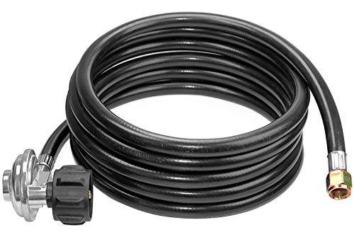 DOZYANT Vertical 12 Feet Propane Regulator and Hose Universal Grill Regulator Replacement Parts, QCC1 Hose and Regulator - Grill Parts America
