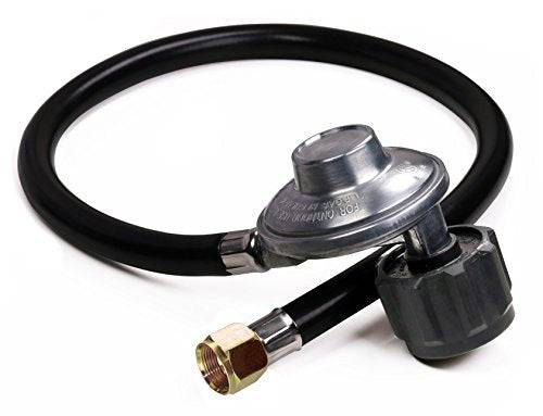 DOZYANT Vertical 2 Feet Propane Regulator and Hose Universal Grill Regulator Replacement Parts, QCC1 Hose and Regulator for Most LP Gas Grill, Heater and Fire Pit Table,3/8" Female Flare Nut - Grill Parts America