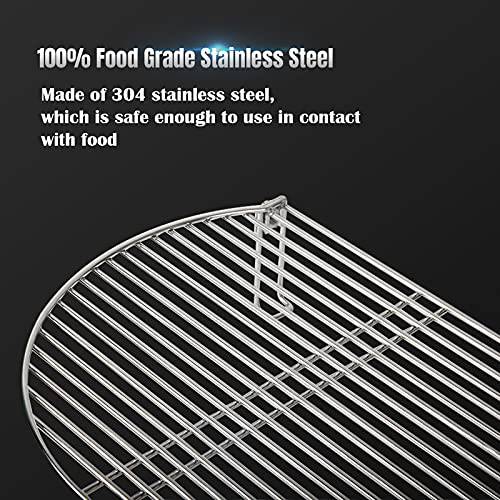 Dracarys Grill Stack Rack for Big Green Egg Stainless Steel BBQ Lover Gifts Fit Large & XL Big Green Egg, Kamado Joe,18" or Bigger Diameter Grill,Increase Grilling Surface - Grill Parts America