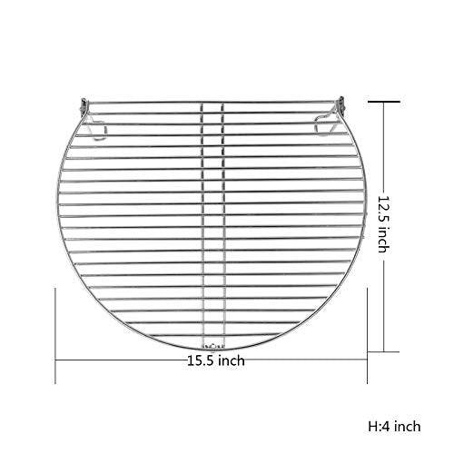 Dracarys Grill Stack Rack for Big Green Egg Stainless Steel BBQ Lover Gifts Fit Large & XL Big Green Egg, Kamado Joe,18" or Bigger Diameter Grill,Increase Grilling Surface - Grill Parts America