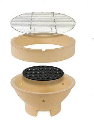 Dracarys Round Cast Iron Grate, BBQ high Heat Charcoal Plate fit for Small and Mini Big - Grill Parts America