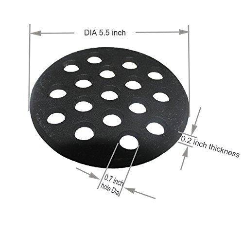 Dracarys Round Cast Iron Grate, BBQ high Heat Charcoal Plate fit for Small and Mini Big - Grill Parts America