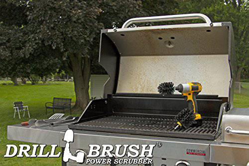 Grill Brush - Grill Cleaner - BBQ Grill Accessories - Grill Scraper - Wire Brush Attachment Alternative - Oven Rack Cleaner - BBQ Tools - Rust Removal - Loose Paint - Graffiti Removal Stone, Concrete - Grill Parts America