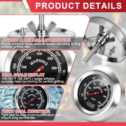 3" Temp Gauge for Dyna Glo,Master Forge,Cuisinart,Stok,Uniflame,Backyard
