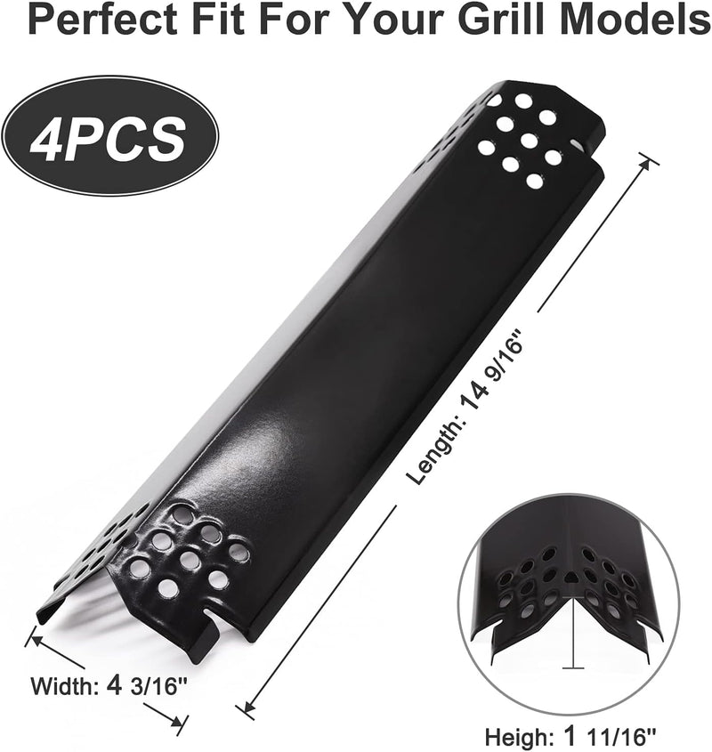 Grill Heat Plates Replacement Parts for Nexgrill 4 Burner 720-0830H, Nexgrill 720-0864 720-0888N 720-0896B, Burner Cover, Flame Tamer, Heat Shield for Home Depot Nexgrill 4 Burner Gas Grill