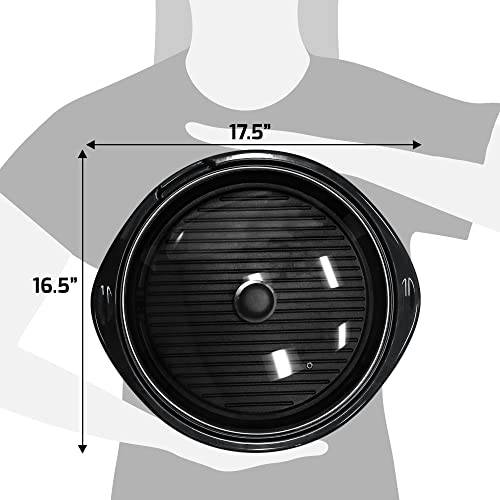 Elite Gourmet EMG-980B Smokeless Electric Tabletop Grill 14", Black - Grill Parts America