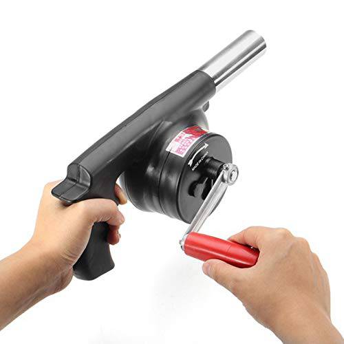 Esweny Outdoor Hand Crank Fan Air Blower Grill Picnic Camping Stove Accessories for Barbecue Fire Bellows Hand Crank Tool - Grill Parts America