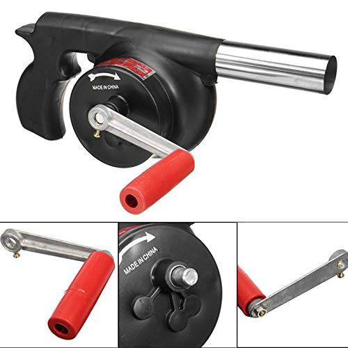 Esweny Outdoor Hand Crank Fan Air Blower Grill Picnic Camping Stove Accessories for Barbecue Fire Bellows Hand Crank Tool - Grill Parts America