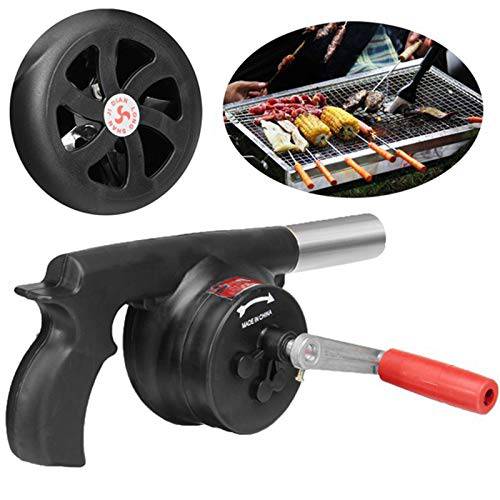 Esweny Outdoor Hand Crank Fan Air Blower Grill Picnic Camping Stove Accessories for Barbecue Fire Bellows Hand Crank Tool - Grill Parts America