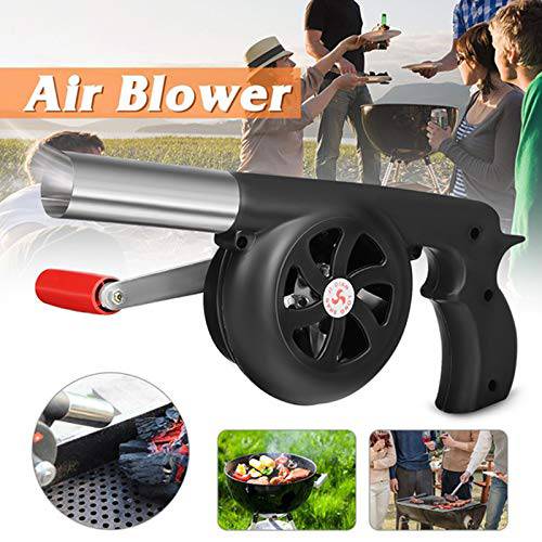 Esweny Outdoor Hand Crank Fan Air Blower Grill Picnic Camping Stove Accessories for Barbecue Fire Bellows Hand Crank Tool - Grill Parts America