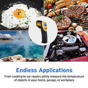 Etekcity Infrared Thermometer 1080 Non-Contact Digital Temperature Gun for Cooking, 58℉ to 1022℉ (-50℃ to 550℃), Yellow and Black - Grill Parts America