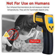 Etekcity Infrared Thermometer 1080 Non-Contact Digital Temperature Gun for Cooking, 58℉ to 1022℉ (-50℃ to 550℃), Yellow and Black - Grill Parts America