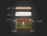 Everdure Cube Portable Charcoal Grill, Tabletop BBQ, Khaki - Grill Parts America