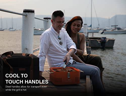 Everdure CUBE Portable Charcoal Grill, Tabletop BBQ,  Matte Black - Grill Parts America