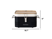 Everdure CUBE Portable Charcoal Grill, Tabletop BBQ,  Matte Black - Grill Parts America