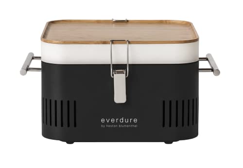 Everdure CUBE Portable Charcoal Grill, Tabletop BBQ,  Matte Black - Grill Parts America