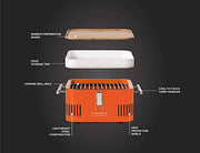 Everdure Cube Portable Charcoal Grill, Tabletop BBQ, Orange - Grill Parts America