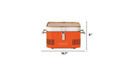 Everdure Cube Portable Charcoal Grill, Tabletop BBQ, Orange - Grill Parts America