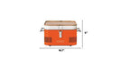 Everdure Cube Portable Charcoal Grill, Tabletop BBQ, Orange - Grill Parts America