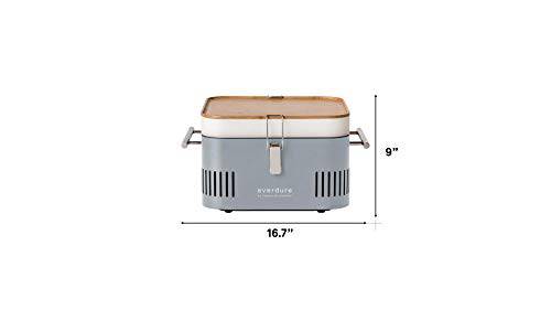 Everdure CUBE Portable Charcoal Grill, Tabletop BBQ,  Stone - Grill Parts America