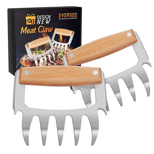 Meat Claws For Shredding - BBQ Grill Claws Stainless Steel Pulled Pork Chicken Shredder Claws Tool Metal Cooking Smoker Accessories Barbecue Birthday Gifts Ideas For Men Women Dad BBQ Enthusiasts - Grill Parts America