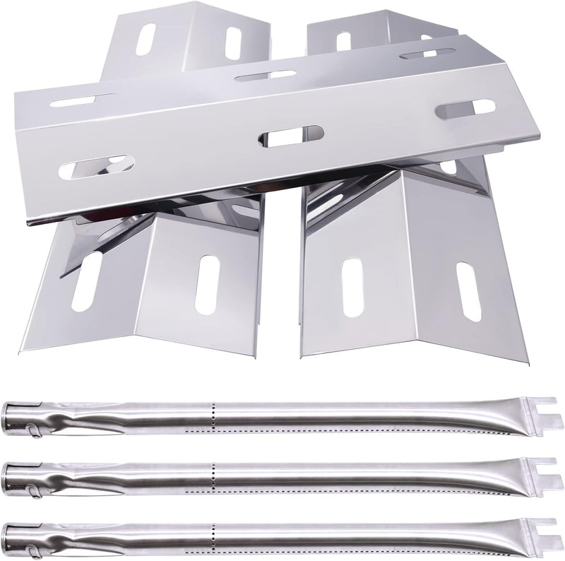 Grill Replacement Parts for Ducane 30400040 Parts, Repair Kit for Ducane Gas Barbecue Grill 3100, 3200, 3400 Replacement Burner Tube Heat Plate Shield DUCHD1, 30500048, 30500602, DUCHP1