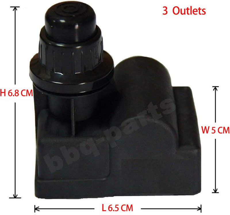 Spark Generator 3 Outlets Universal AA Battery Push Button Electronic Ignitor Grill Replacement Parts for Grillware GGPL-2100, Broilking 9211-64, Charbroil 463276617, Sterling, Huntington Model