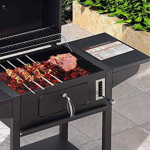 Meat Smoking Magnet Guide With Wood and Gas Temperature Chart, Big Fonts, 20 Meat Types - Grill Parts America