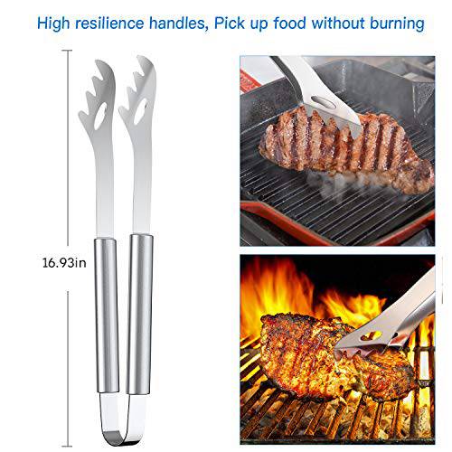 FYLINA BBQ Grill Tool Set, 21-Piece Heavy Duty Stainless Steel Grilling Utensils Tools with Aluminum Storage Case - Grill Parts America