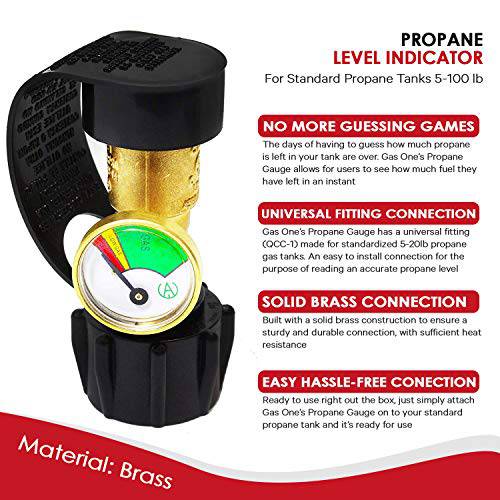 GasOne 50120 Propane Gauge for Propane Tanks - Grill Parts America