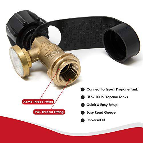 GasOne 50120 Propane Gauge for Propane Tanks - Grill Parts America