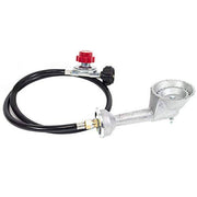 GasOne 50200+2109 Gas ONE High Pressure Cast-Iron Round Burner Head with Brass Fitting O - Grill Parts America
